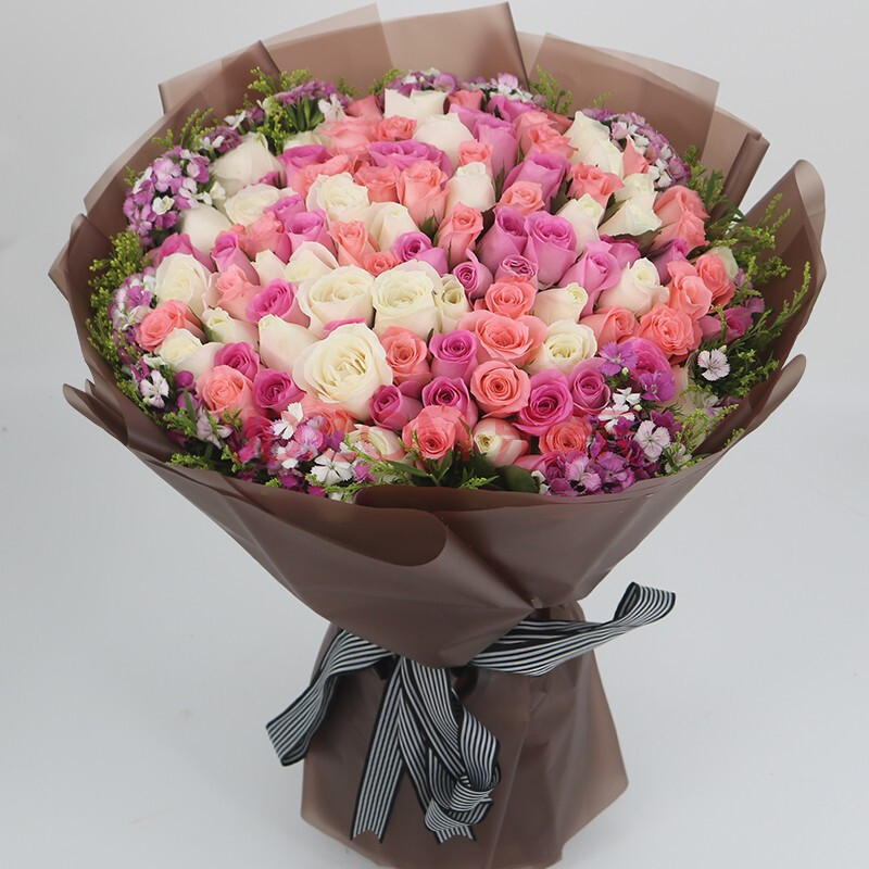 蔷薇恋鲜花速递同城配送99朵红玫瑰花束表白送女友求婚生日礼物老婆