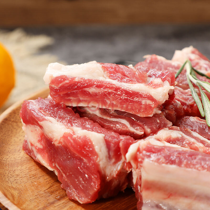 京东跑山猪 黑猪肋排400g/袋 土猪 猪肉 排骨 林间散养360天