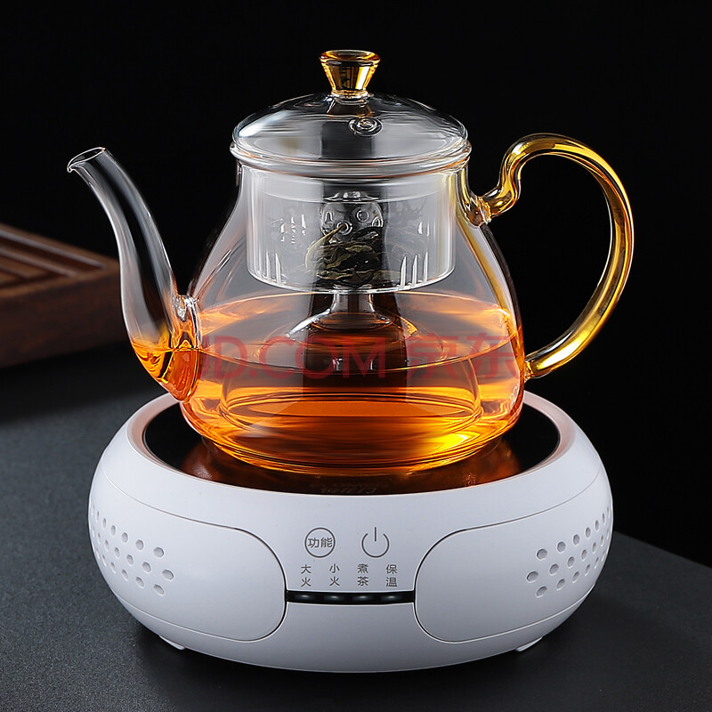 玉兰香 耐热玻璃煮茶壶电陶炉蒸汽煮茶器过滤黑茶茶具家用烧水泡茶壶