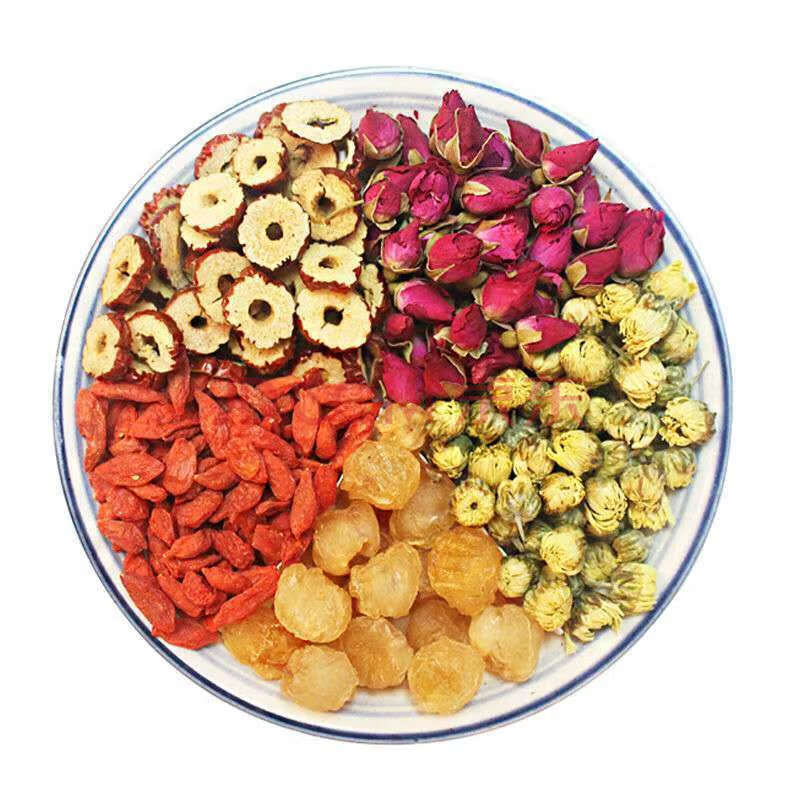 玫瑰花茶红枣桂圆枸杞菊花茶 1盒装20包(共260克)