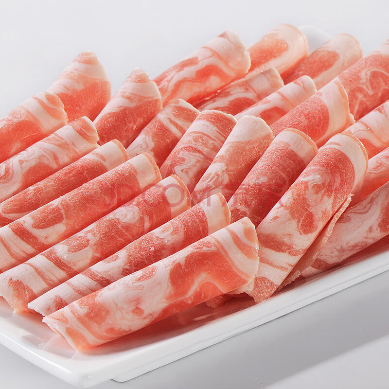 大庄园 羔羊排肉片 300g 原切羊肉卷生鲜火锅食材