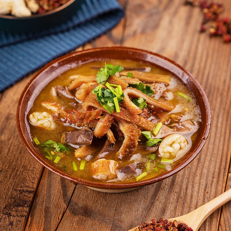 速食羊杂250g 内蒙古真空熟食小吃羊汤羊杂汤羊杂碎羊肉汤 香辣味