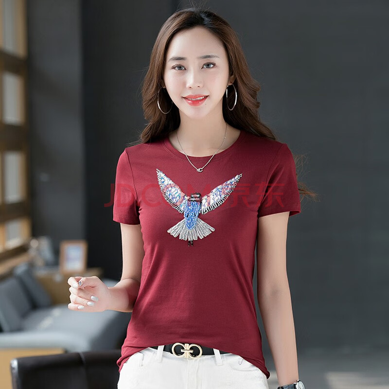 2020新款园领韩版学生夏天女装修身t恤好看的短袖百搭显瘦身体桖衫