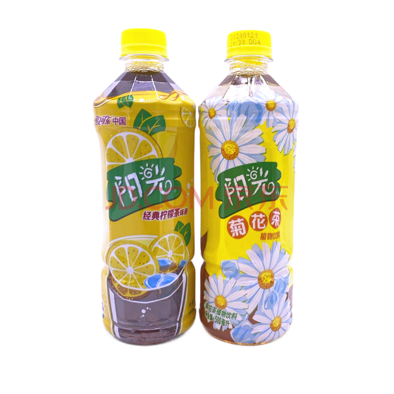 可口可乐 阳光经典柠檬茶 菊花茶植物茶饮料 新日期 500ml/瓶 柠檬茶