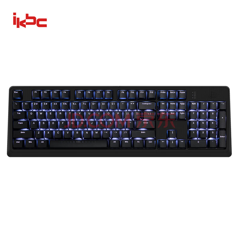 ikbc r310 104键 cherry轴 樱桃轴 背光 游戏键盘 机械键盘 黑色 红轴