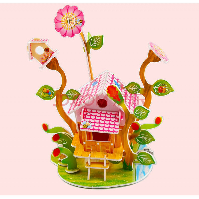 3d立体拼图儿童玩具3-6-8岁幼儿园男孩女孩diy手工纸质拼图 s款-蜜蜂