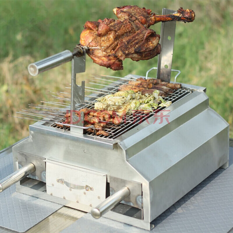 无烟烧烤炉木炭家用环保无烟烤肉小炉子家用商用烧烤桌架箱烧烤 双层