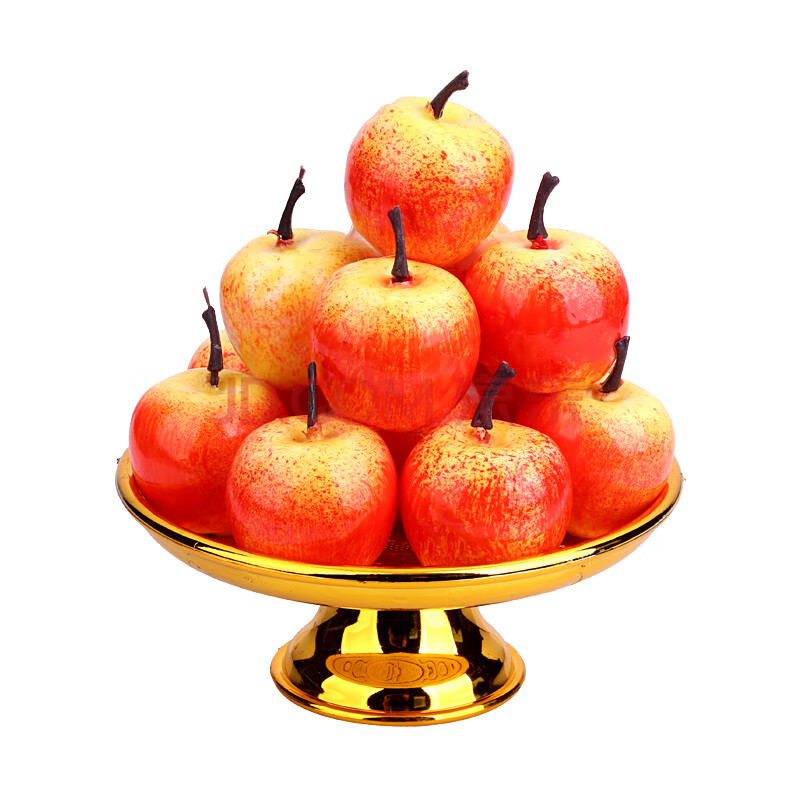 他向塑料仿真苹果果盘居家供奉装饰用品假水果摆件贡品水果工艺品