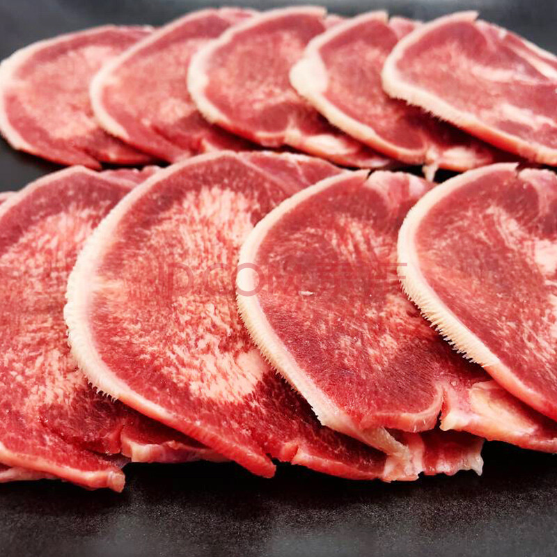 牛舌片烤肉韩式烤肉食材烧烤食材半成品冷冻去皮生牛舌200g