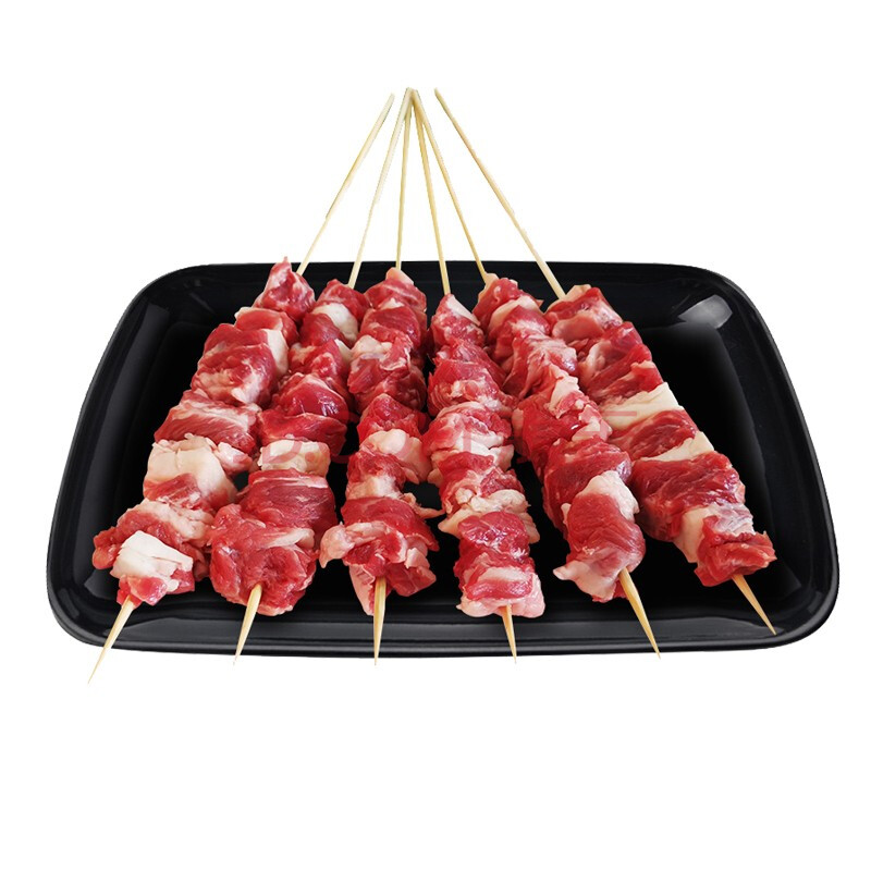 美勒牧场 牛肋条大串牛肉串 户外烧烤食材半成品180g /包