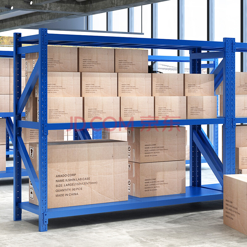 中伟中型仓储货架三层架展示架仓库架200kg每层