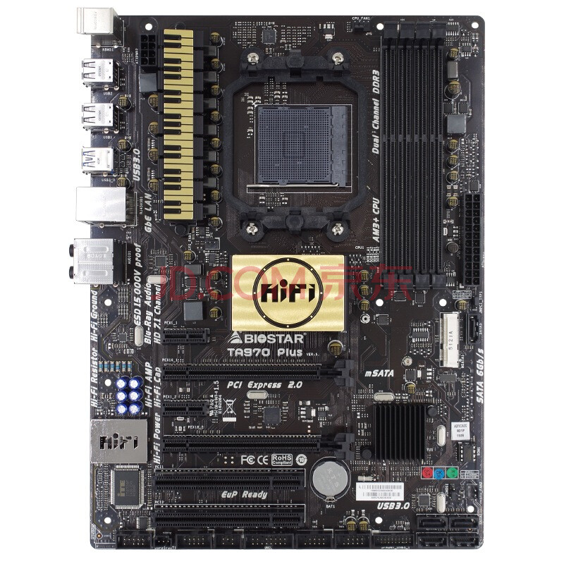 映泰(biostar)ta970 plus 主板( amd 970/ socket am3 )