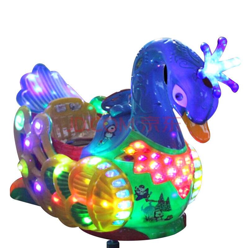 2021新款儿童投币摇摇车婴儿带音乐商用摇摆机电动玩具宝宝摇马 天鹅