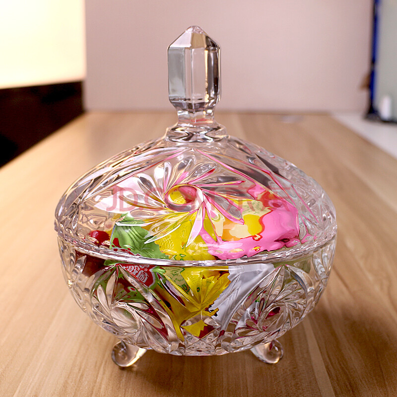 创意糖果罐 玻璃盅 储物罐水果罐 礼品装饰 糖罐子 罐调料罐 大太阳花