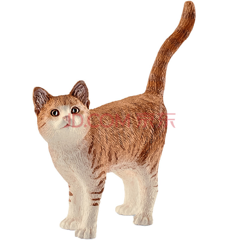 思乐schleich 小动物模型玩具 小牛公鸡兔子仿真儿童玩具 农场系列 猫