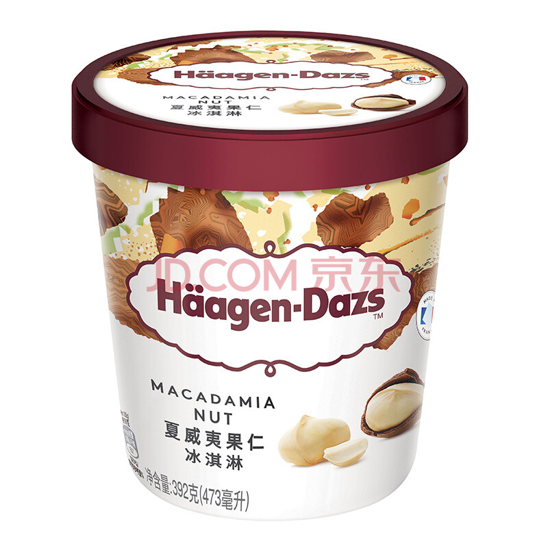 哈根达斯 夏威夷果仁口味 冰淇淋 473ml