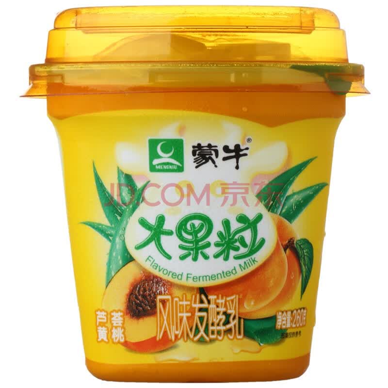 蒙牛 大果粒 芦荟 黄桃酸牛奶 260g*1杯