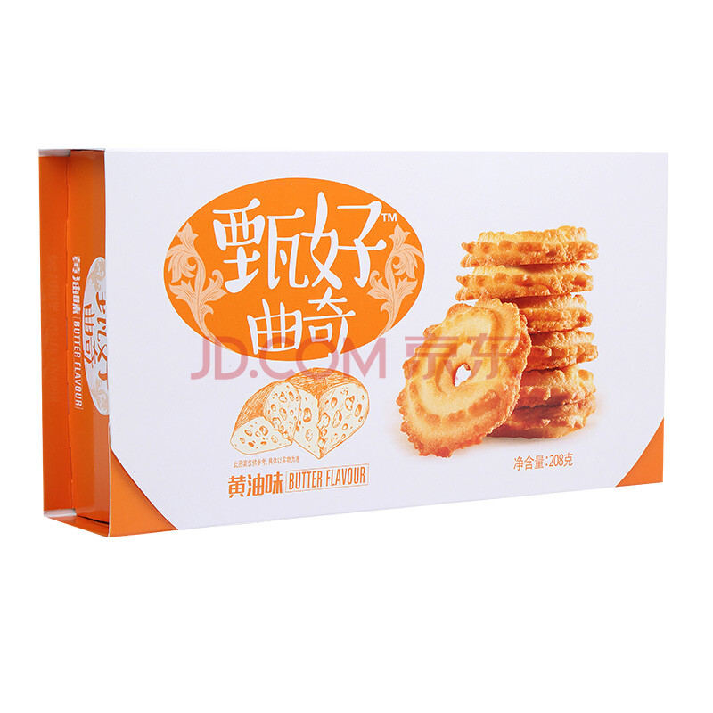 达利园 甄好曲奇黄油味208g休闲零食早餐饼干点心(新老包装随机发货)