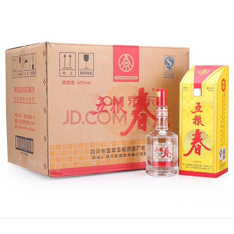 五粮液 五粮春 45度500ml*6 整箱特惠装白酒