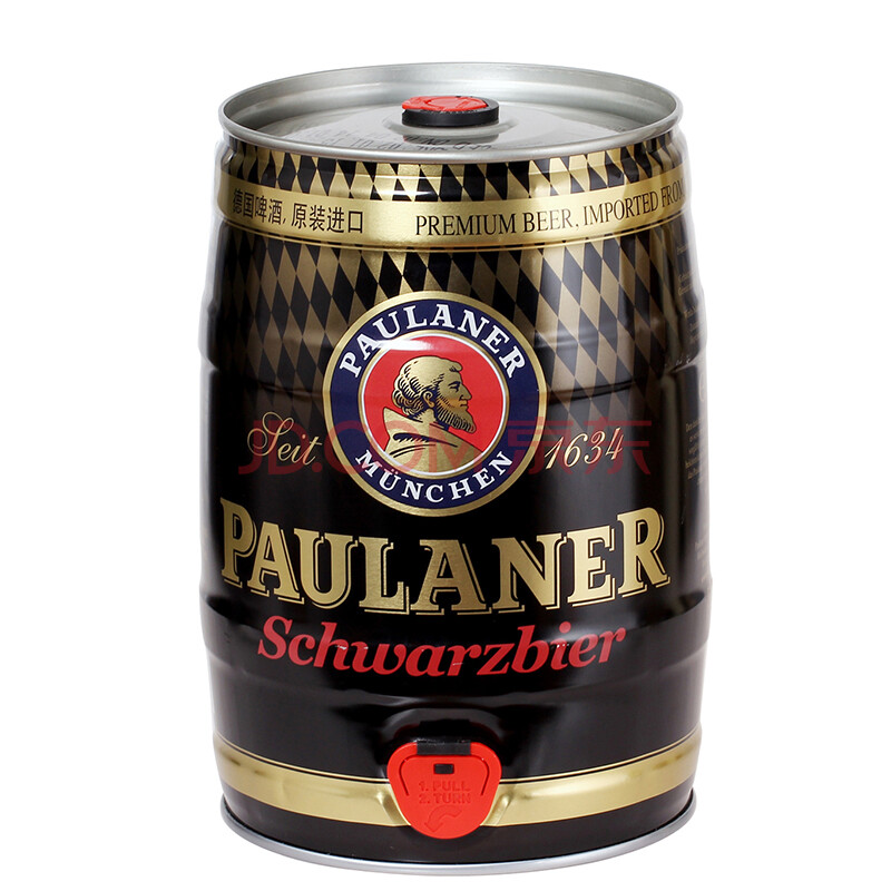 保拉纳/柏龙(paulaner)黑啤酒 5l*1桶装 德国进口