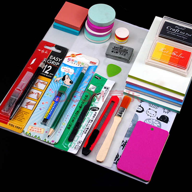 门扉 橡皮章套装 diy雕刻橡皮章工具 新手初学者入门手工橡皮砖材料包