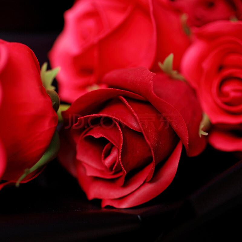 初朵5朵红色香皂花玫瑰花保鲜花速递礼盒520情人节鲜花生日母亲节礼物