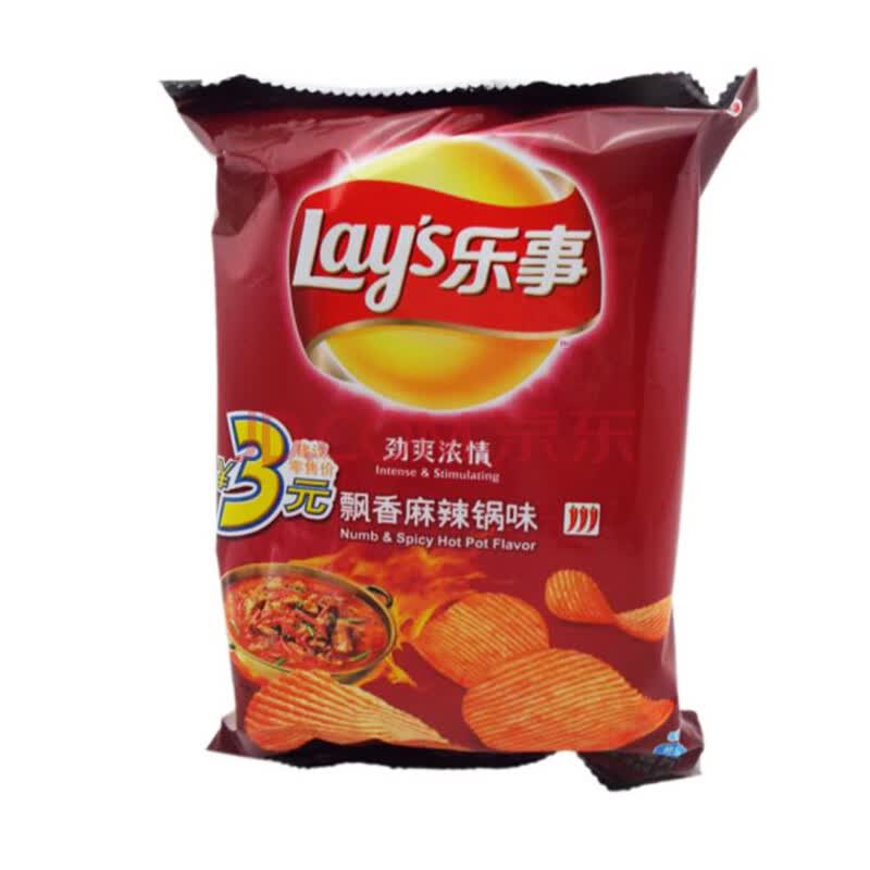 乐事薯片 40g 袋装 八种口味可选 膨化零食品 办公室零嘴 (飘香麻辣锅