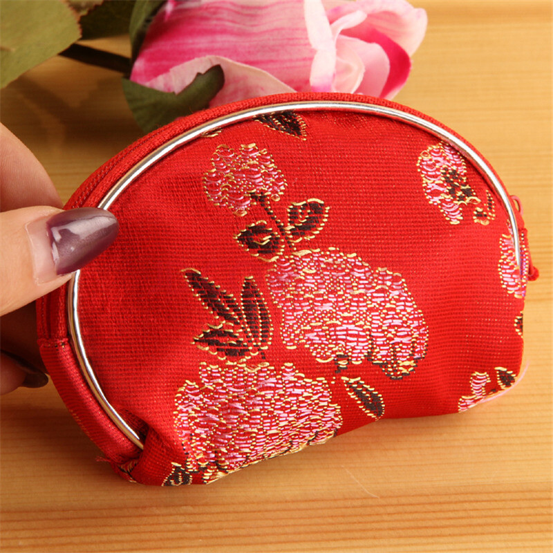 结婚婚庆喜庆用品 喜糖包 零钱袋 中式元宝包 零钱包 糖包小号 10个装