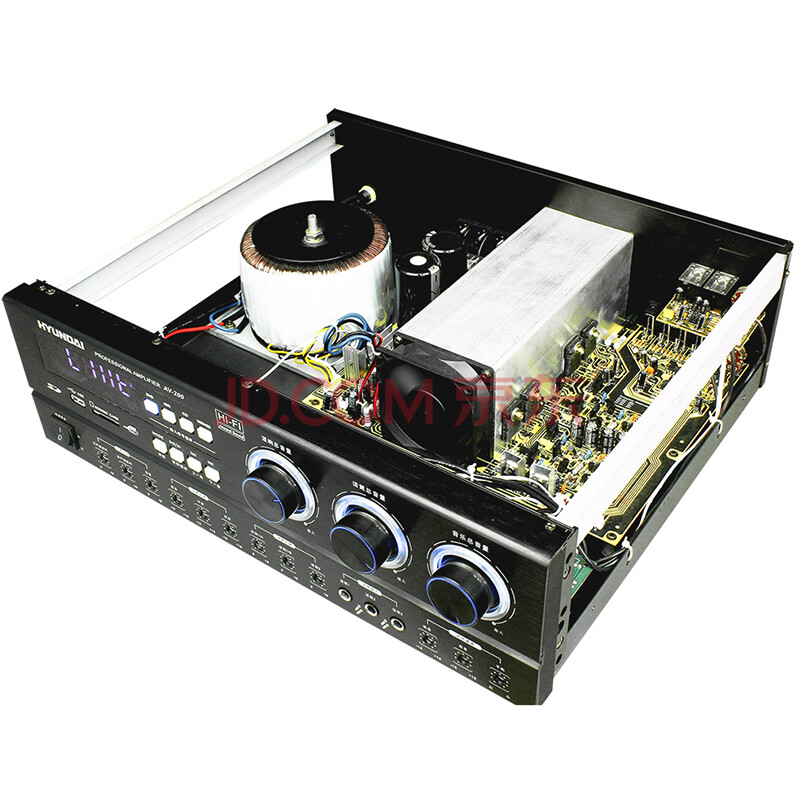 现代(hyundai)av-200家庭影院蓝牙功放机 专业电视卡拉ok功率放大器