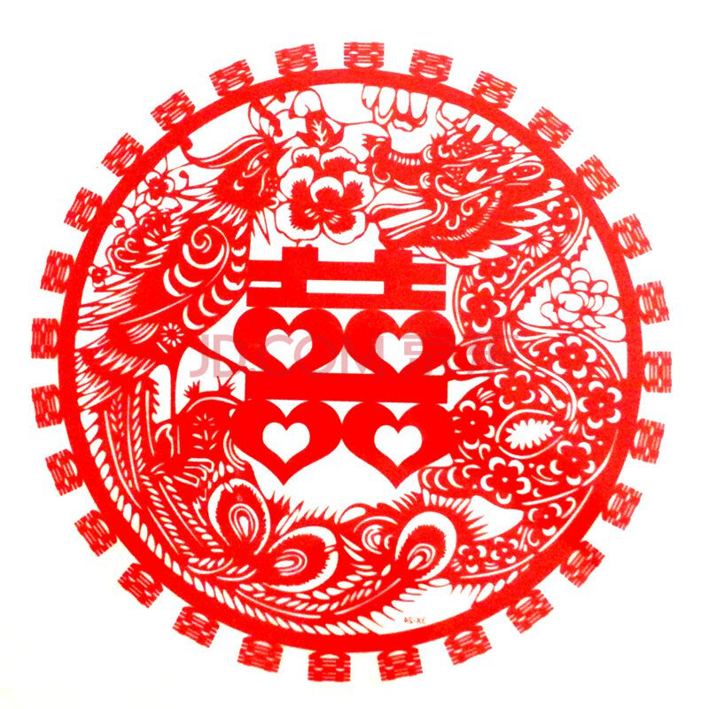 样样红 喜字贴静电贴压床喜婚礼心形喜龙凤婚庆婚礼窗花玻璃贴婚庆