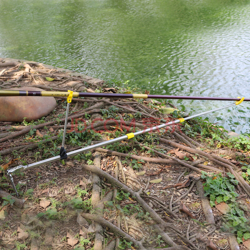 魚竿支架全不鏽鋼簡易帶地插座 釣魚竿架杆伸縮定位炮臺垂釣漁具