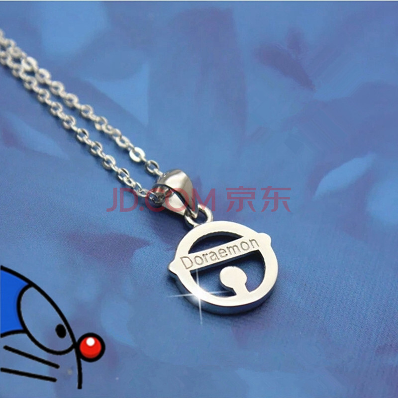 知木 银哆啦梦叮当吊坠项链 锁骨链 女款 银饰品 18寸约45厘米