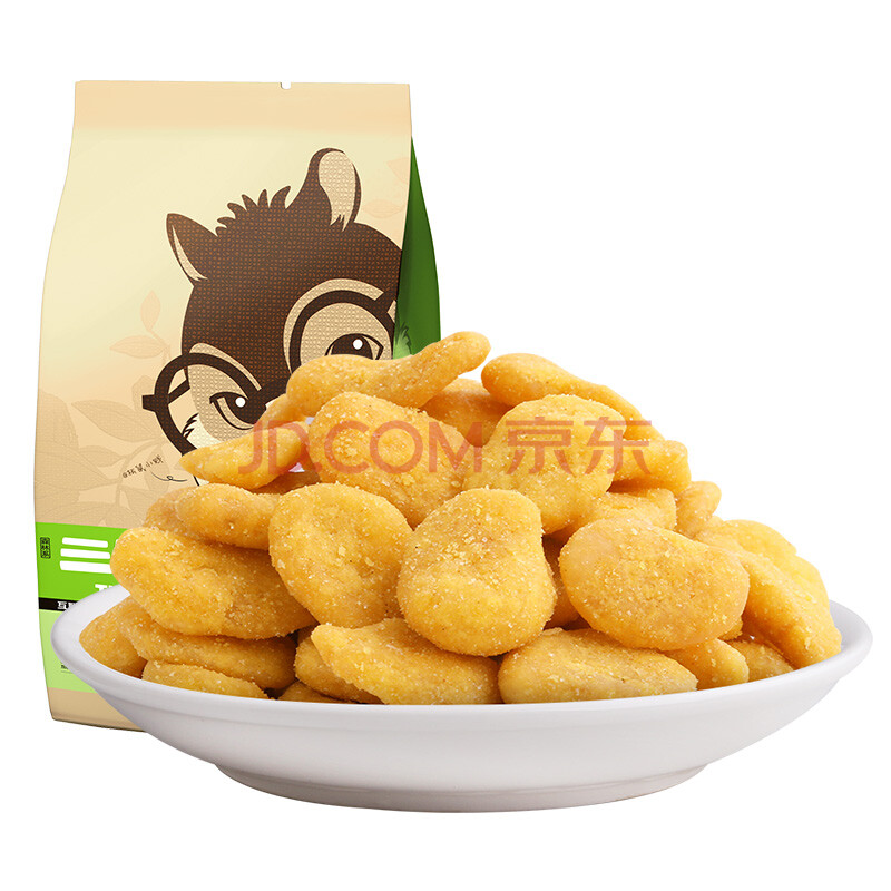 三只松鼠坚果炒货休闲零食蟹黄味蟹香蚕豆205g/袋