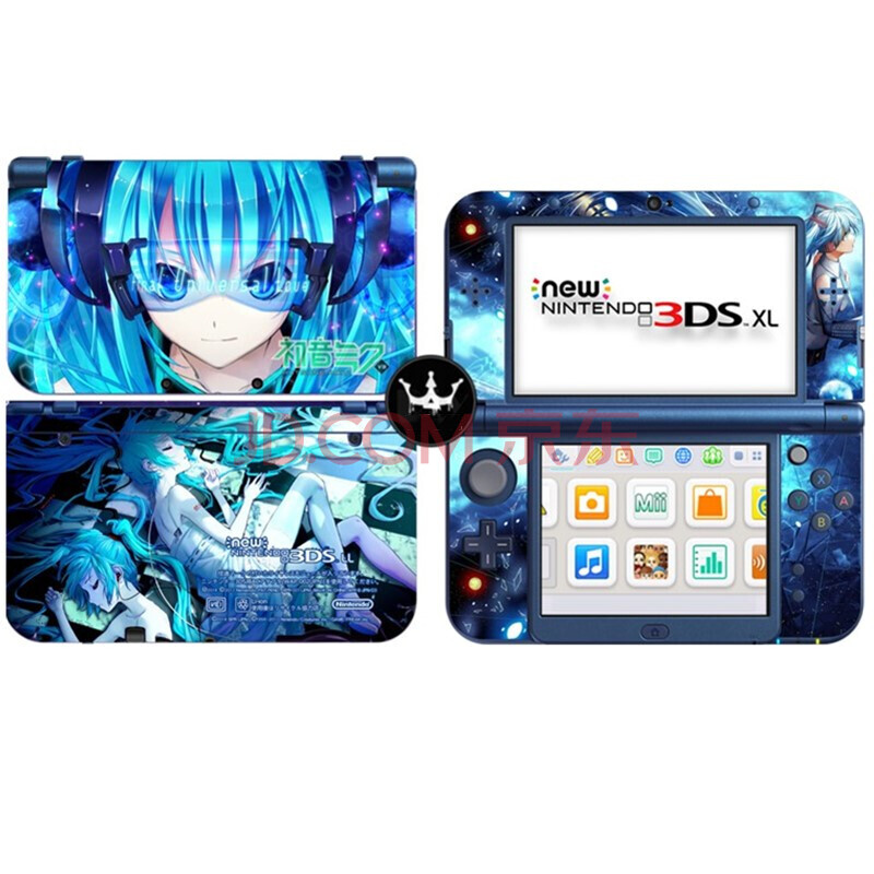 3dsll new3ds new3dsll動漫貼 初音未來限定 貼紙 配送水晶殼 ndsill