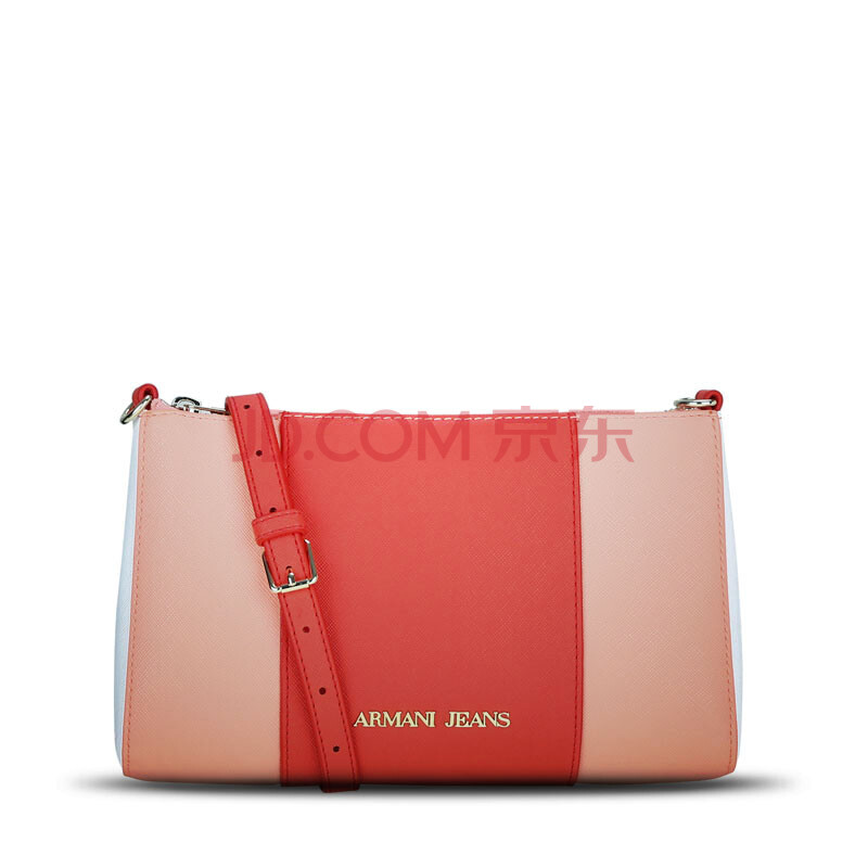 阿玛尼armani jeans 女士 ecosaffiano 拼色斜挎包 c5206 橙色