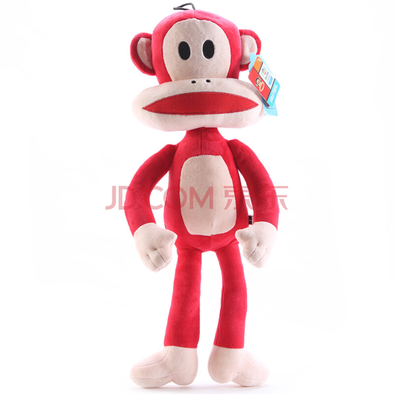 正版大嘴猴毛绒玩具paul frank大嘴猴公仔玩偶 基本款红色 39厘米