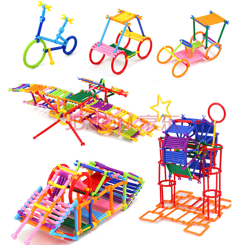 奥智嘉聪明棒积木启蒙早教diy玩具 年货礼盒 新年礼物 儿童玩具 男孩