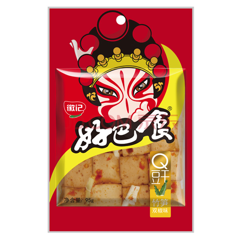 好巴食 休闲零食 四川小吃 竹笋双椒味q豆腐干95g/袋