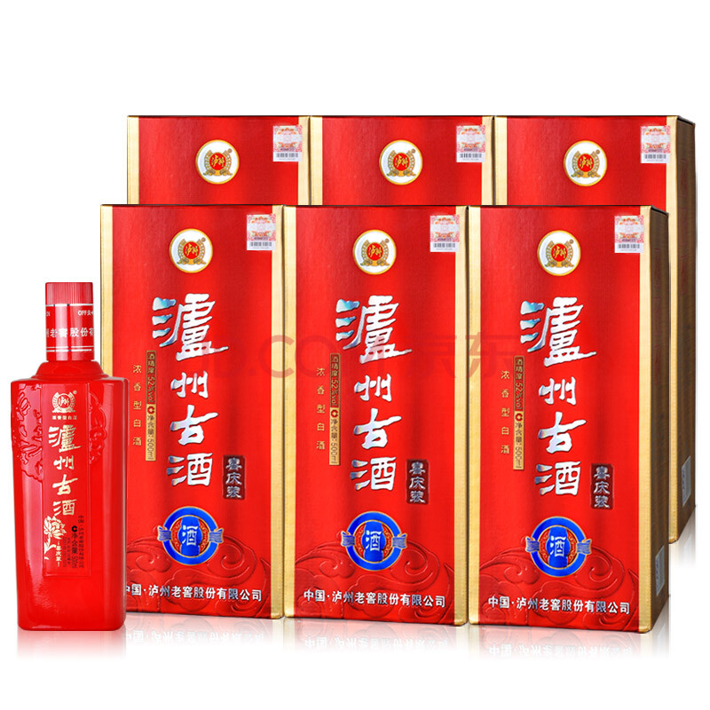 瀘州老窖luzhoulaojiao瀘州老窖瀘州古酒喜慶裝52500ml6