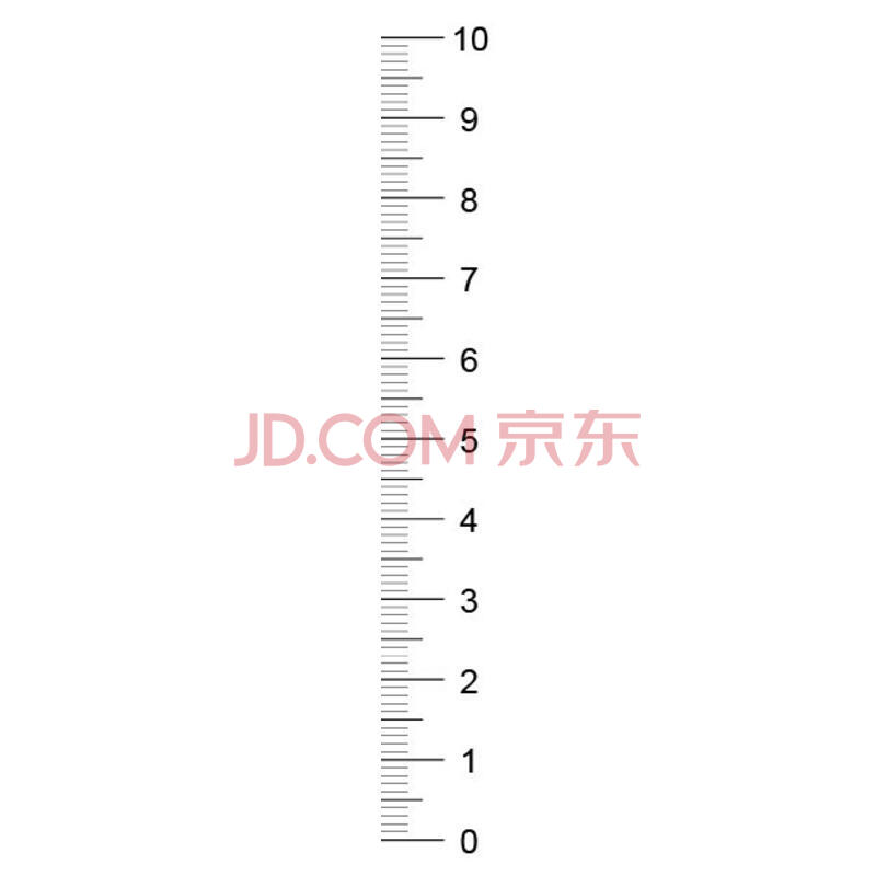 竖尺贴纸刻度尺逆序尺倒序尺带胶不干胶背胶5cm10cm20cm 黑白左刻度10