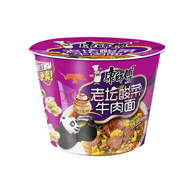 康师傅桶装老坛酸菜牛肉面119g/桶