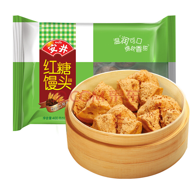 安井 红糖馒头 400g(早餐 广式点心 包子花卷 儿童口味)