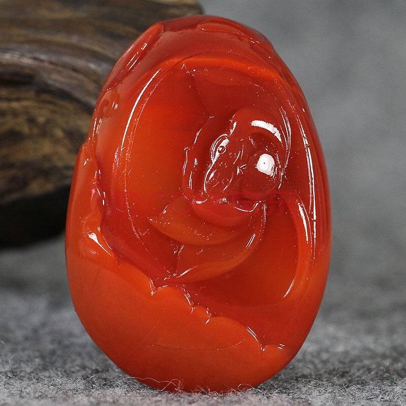 南红玛瑙一品清廉挂件36.27克【玩石物语】