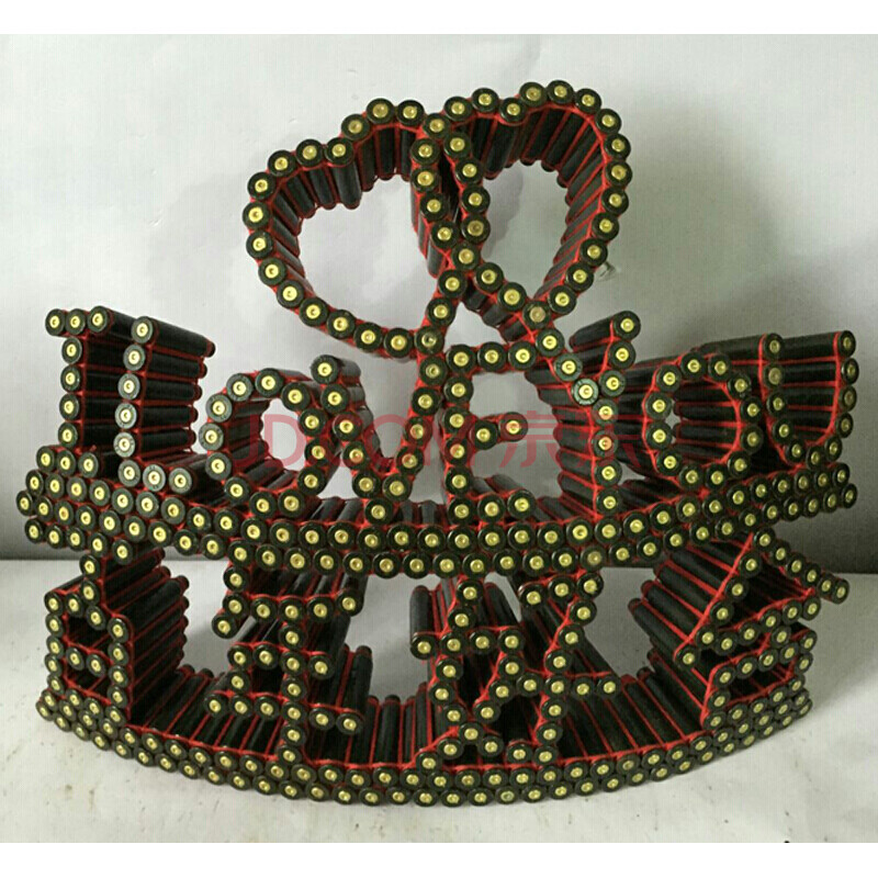 弹壳工艺品95弹壳百年好合 箭穿心支持定制diy纯手工线编成品 款式二