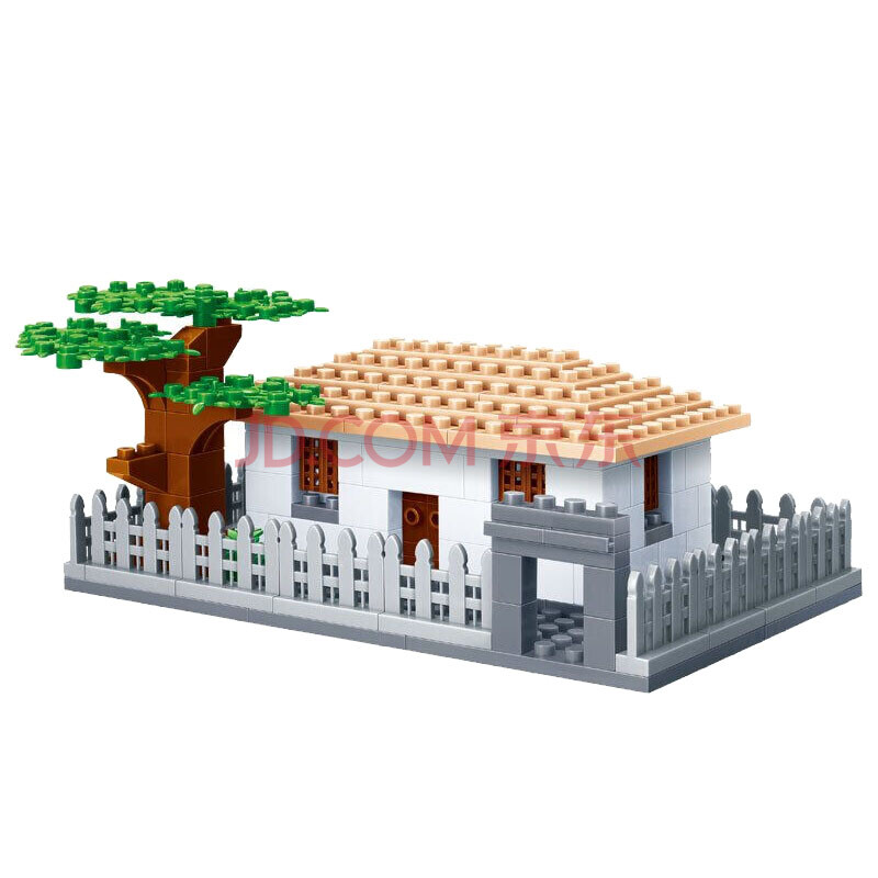 邦宝积木 益智创意小颗粒拼插玩具迷你模型传统建筑中华民居 东北民居