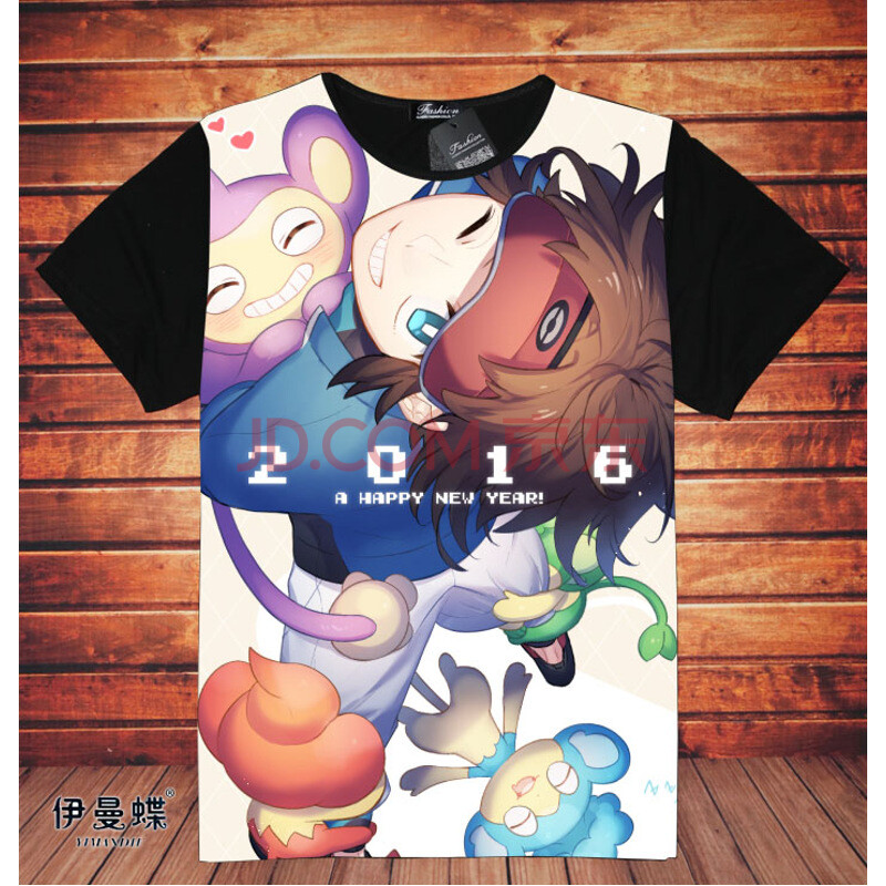 宠物小精灵 口袋 周边宠物小精灵 精灵宝可梦t恤动漫衣服夏 款号11 s