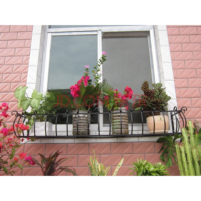 铁艺壁挂花架 阳台悬挂式花盆架 室外窗台墙上多肉花盆架种菜架子 长