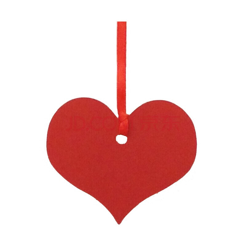 小卡片心形卡创意卡片纸心形打孔穿绳彩色 中号心卡混色50张穿好绳