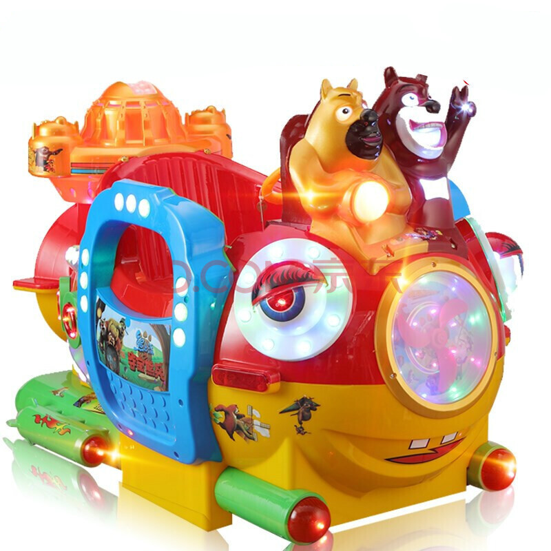 电动投币玩具笑摇乐老虎摇摇车家用摇摆机带音乐 加灯海绵宝宝商用