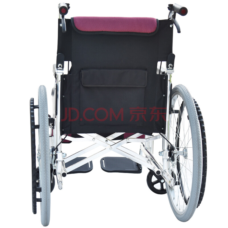 一期一会（日本品牌）铝合金轮椅免充气轮KC-1红色透气座垫老人手动轮椅